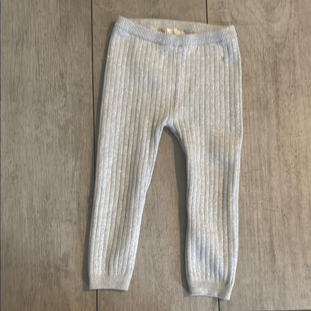 Egg Collective sparkle Gray Ribbed Knit Leggings